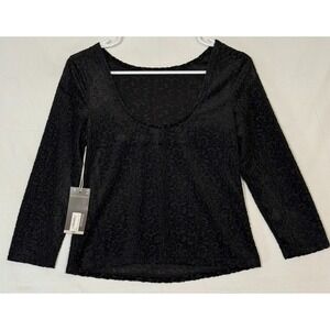 Worthington Womens Boat Neck 3/4 Sleeve T-Shirt Size L (NWT)